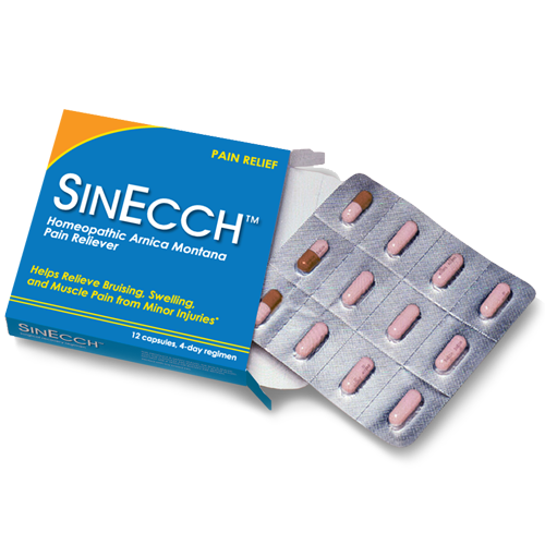 Sinecch box with capsules showing